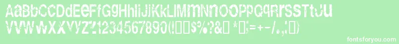 Shatterb Font – White Fonts on Green Background