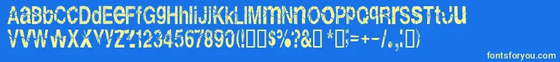 Shatterb Font – Yellow Fonts on Blue Background