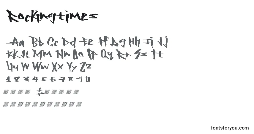 Fuente Rockingtimes - alfabeto, números, caracteres especiales