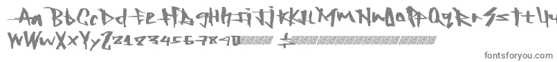 Rockingtimes-fontti – harmaat kirjasimet valkoisella taustalla