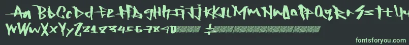 Rockingtimes-Schriftart – Grüne Schriften auf schwarzem Hintergrund