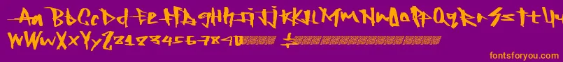 Rockingtimes Font – Orange Fonts on Purple Background