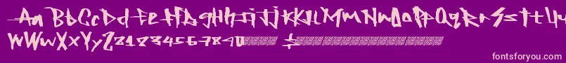 Rockingtimes Font – Pink Fonts on Purple Background