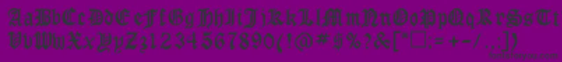 RingyoRegular Font – Black Fonts on Purple Background