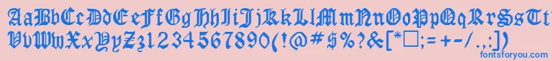 フォントRingyoRegular – ピンクの背景に青い文字