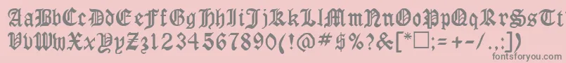 フォントRingyoRegular – ピンクの背景に灰色の文字