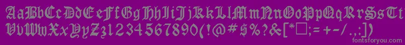 RingyoRegular Font – Gray Fonts on Purple Background