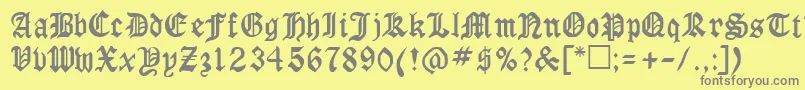 RingyoRegular Font – Gray Fonts on Yellow Background