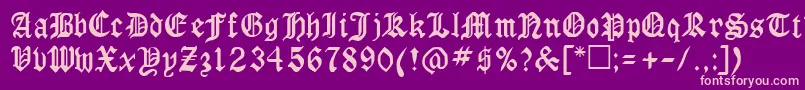 RingyoRegular Font – Pink Fonts on Purple Background