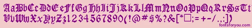 RingyoRegular Font – Purple Fonts on Pink Background