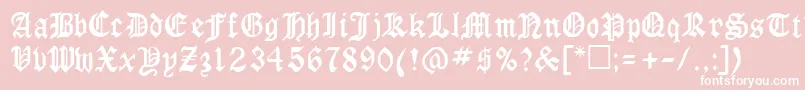 Шрифт RingyoRegular – белые шрифты на розовом фоне