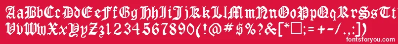 フォントRingyoRegular – 赤い背景に白い文字