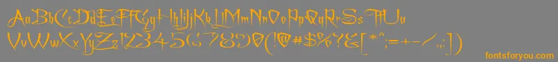 fuente ACharmingFontExpanded – Fuentes Naranjas Sobre Fondo Gris