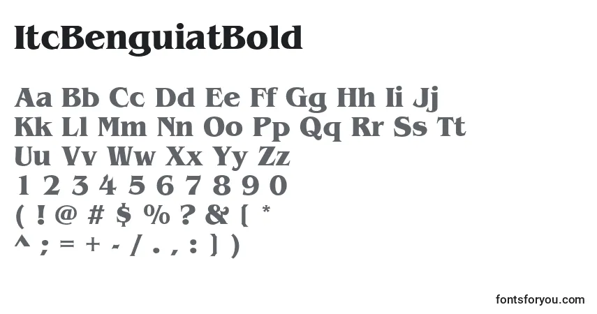 Шрифт ItcBenguiatBold – алфавит, цифры, специальные символы
