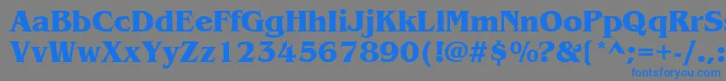 フォントItcBenguiatBold – 灰色の背景に青い文字