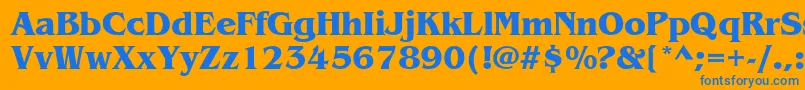 ItcBenguiatBold Font – Blue Fonts on Orange Background