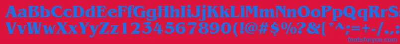 ItcBenguiatBold Font – Blue Fonts on Red Background
