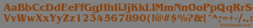 Подробнее о шрифте ItcBenguiatBold Шрифт ItcBenguiatBold – коричневые шрифты на сером фоне