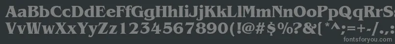 ItcBenguiatBold Font – Gray Fonts on Black Background