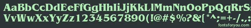 ItcBenguiatBold Font – Green Fonts on Black Background