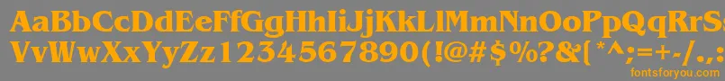 ItcBenguiatBold Font – Orange Fonts on Gray Background