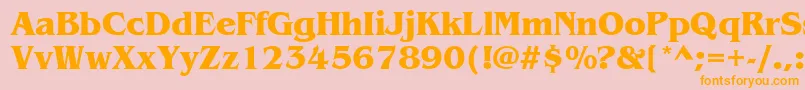 ItcBenguiatBold Font – Orange Fonts on Pink Background