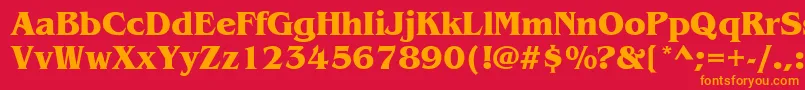 ItcBenguiatBold Font – Orange Fonts on Red Background