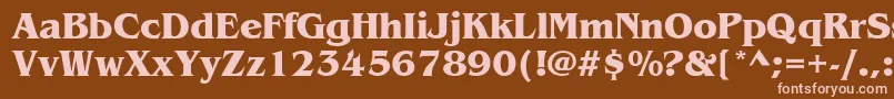 Шрифт ItcBenguiatBold – розовые шрифты на коричневом фоне