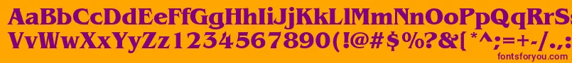 ItcBenguiatBold Font – Purple Fonts on Orange Background