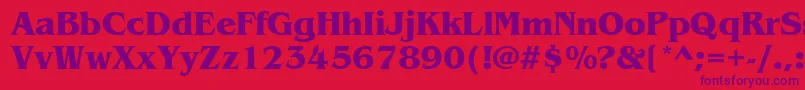 ItcBenguiatBold Font – Purple Fonts on Red Background