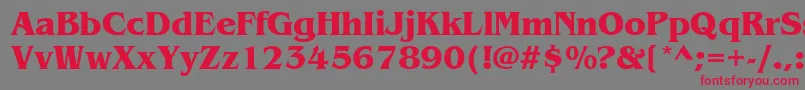 ItcBenguiatBold Font – Red Fonts on Gray Background