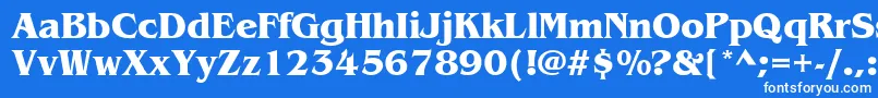 Шрифт ItcBenguiatBold – белые шрифты на синем фоне
