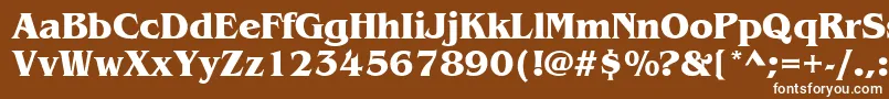 フォントItcBenguiatBold – 茶色の背景に白い文字