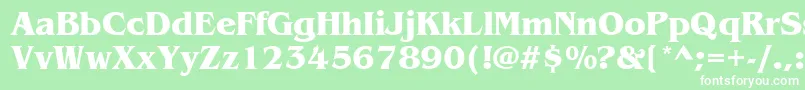 ItcBenguiatBold Font – White Fonts on Green Background