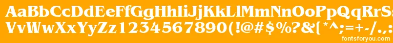 フォントItcBenguiatBold – オレンジの背景に白い文字