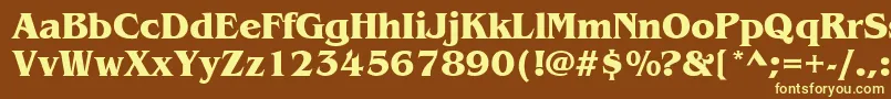ItcBenguiatBold Font – Yellow Fonts on Brown Background