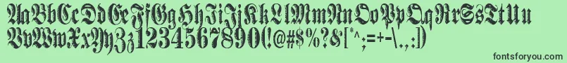 Made Font – Black Fonts on Green Background