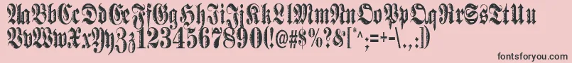 Made-Schriftart – Schwarze Schriften auf rosa Hintergrund