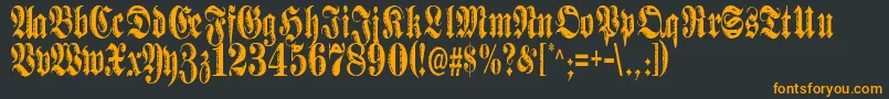 Made Font – Orange Fonts on Black Background