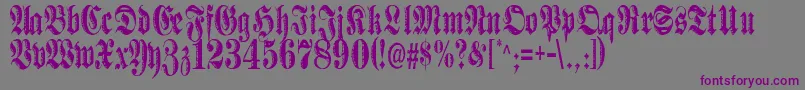 Made-fontti – violetit fontit harmaalla taustalla
