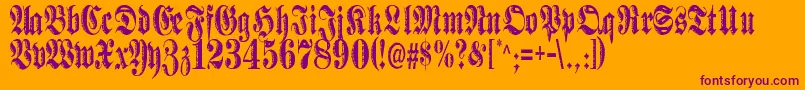 Made Font – Purple Fonts on Orange Background