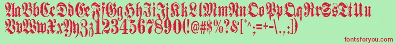 Made Font – Red Fonts on Green Background