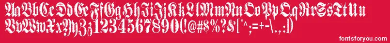 Made Font – White Fonts on Red Background