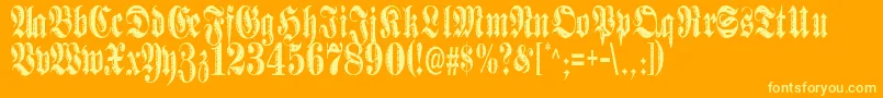 Made Font – Yellow Fonts on Orange Background
