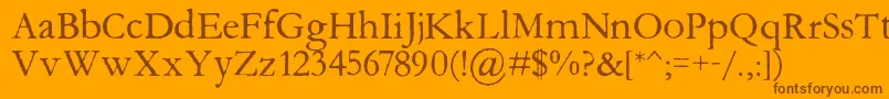 Aquifer Font – Brown Fonts on Orange Background