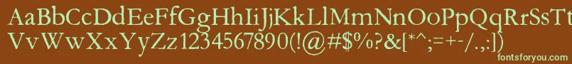 Aquifer Font – Green Fonts on Brown Background