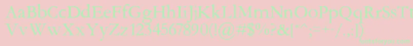 Aquifer Font – Green Fonts on Pink Background