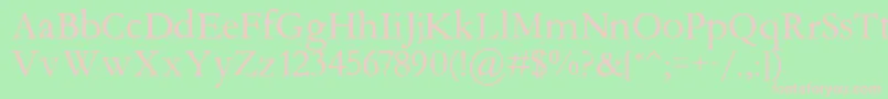 Aquifer Font – Pink Fonts on Green Background