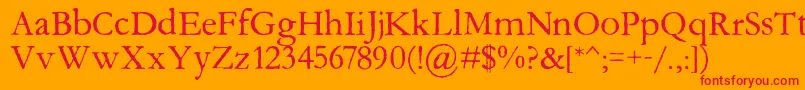Aquifer Font – Red Fonts on Orange Background
