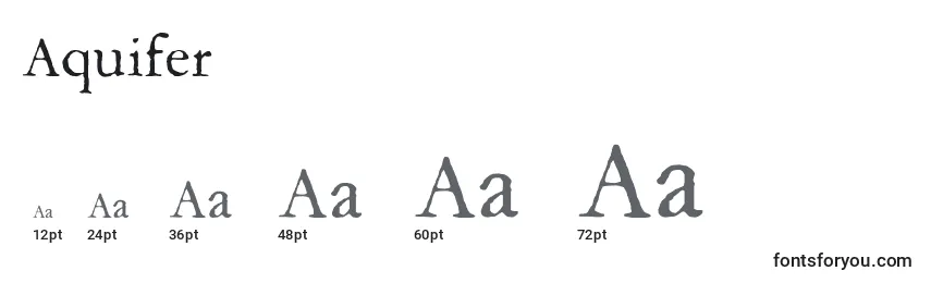 Größen der Schriftart Aquifer (22669)